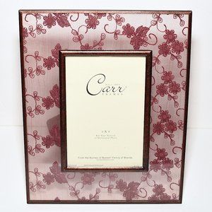 Unused Carr Floral-Embroidered Organza Photo Frame